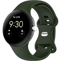 IMoshion Siliconen⁺ bandje voor de Google Pixel Watch / Watch 2 / Watch 3 / Watch 4 (41 mm) - Maat S - Donkergroen