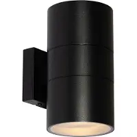 QAZQA Moderne Buiten wandlamp zwart 2-lichts AR111 IP44 - Duo
