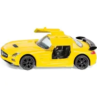 Siku Mercedes-Benz SIS AMG Black Series Sportauto metaal/kunststof geel deuren kunnen open rubberen banden