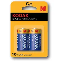 Kodak Max Alkaline C 2 Units Batteries Blauw