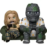 Beast Kingdom Toys - Marvel - Avengers: Endgame - Bro Thor Serie - Endgame Bro Thor & Korg - Gametijd - Beeld - 9cm
