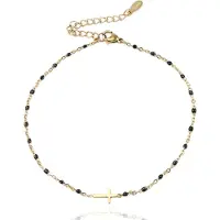 LGT JWLS Enkelband Goud & Emaille - Cross Black