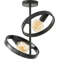 AnLi Style Plafondlamp 2L hover (Grijs, 42x26x37cm)