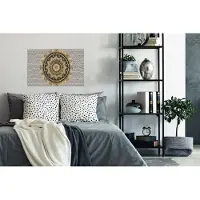 PosterMonkey Poster Mandala - Bloem - Goud - Luxe - Bohemian - 60x40 cm