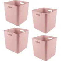 Sunware Sigma Home cube opbergbox 25L - Set van 4 - Roze