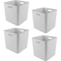 Sunware Sigma Home cube opbergbox 25L - Set van 4 - Wit