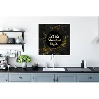 PosterMonkey Poster Marmer - Goud - Tekst - Marmerlook - Luxe - 75x75 cm