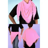 Coppens Driehoek sjaal Bubble Pastel roze | Maat One Size
