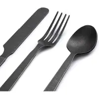 Barebones Flatware/Bestekset. 6 Delig Bestek Matte Black 6 St.