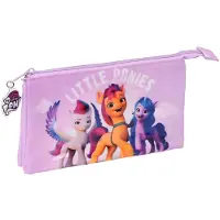 Big Buy Cooking Pennenetui met 3 vakken My Little Pony Lila (22 x 12 x 3 cm)
