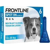 Frontline Spot On Anti Vlooien en Teken Druppels Hond 10 - 20 kg 6 pipetten