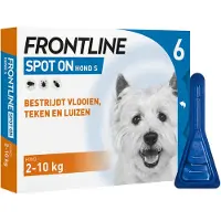 Frontline Spot On Anti Vlooien en Teken Druppels Hond 2 - 10 kg 6 pipetten