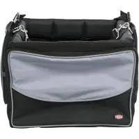 Trixie fietsmand hond voor aan stuur nylon zwart/grijs - 41x26x26 cm