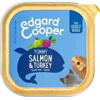 Edgard & Cooper 18x Kuipje Vers Vlees Hondenvoer Zalm - Kalkoen 300 gr