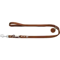 Hunter - V-Lijn - Hondenriem Länge max. 200 cm - Breite 1,6 cm, cognac