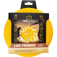 Duvo+ duvoplus LED Frisbee voor Honden - Lichtgevende Werpschijf, USB Oplaadbaar met Automatische Uitschakeling - 20 cm - Oranje