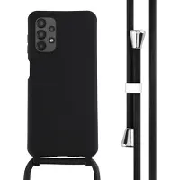 IMoshion Siliconen hoesje met koord voor de Samsung Galaxy A13 (4G) - Zwart