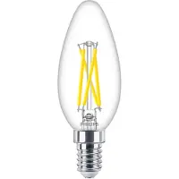 Philips MASTER LED E14 Kaars Filament Helder 2.5W 340lm - 922-927 Dim To Warm | Beste Kleurweergave - Dimbaar - Vervangt 25W