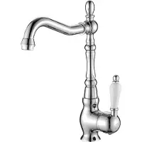 Laveo Design kraan voor spoelbak, staand model, met L-vormige uitloop, chroom