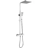 Granitan Kvadrato - douchezuil met thermostatische douchemengkraan, chroom