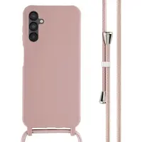 IMoshion Siliconen hoesje met koord voor de Samsung Galaxy A14 (5G) - Sand Pink