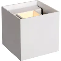 Lucide AXI - Wandspot / Wandlamp Badkamer - LED - 2x7W 2700K - IP54 - Verstelbare stralingshoek - Wit