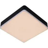 Lucide CERES-LED - Plafonnière (Plafondlamp) Badkamer - LED Dimbaar - 1x30W 3000K - IP44 - Zwart