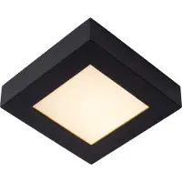 Lucide Brice-LED Vierkante Badkamer Plafondlamp 15 W | Black