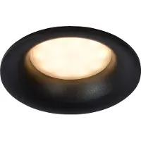 Lucide ZIVA - Inbouwspot Badkamer - Ø 8,4 cm - 1xGU10 - IP44 - Zwart