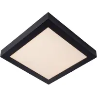 Lucide BRICE-LED - Plafonnière Badkamer - LED Dimb. - 1x30W 3000K - IP44 - Zwart