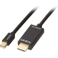 Lindy 36926 DisplayPort-kabel Mini-displayport / HDMI Adapterkabel Mini DisplayPort-stekker, HDMI-A-stekker 1.00 m Zwart