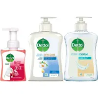 Dettol - Sensitive 250ML - Mousse Rose & Cherryblossom 250ML - Extra Care Chamomile 250ML - 3x250ML - Voordeelverpakking
