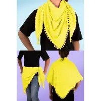Coppens Driehoek sjaal Bubble Neon geel | Maat One Size