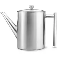 Bredemeijer - Theepot dubbelwandig Minuet Cylindre 1,2L mat