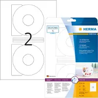 Herma Etiket 5079 CD 116mm wit opaqua 50stuks - 2 stuks