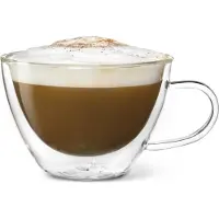 Luigi Bormioli dubbelwandig cappucinoglas - 38,5 cl - 2 stuks