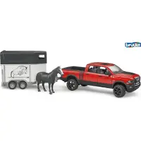 Bruder Spielwaren Bruder RAM 2500 Power Wagon met paardentrailer en 1 paard; artikelnummer 2501
