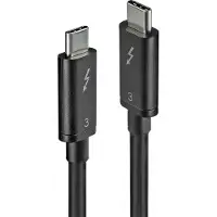 Microconnect TB3010 Thunderbolt-kabel Thunderbolt 3 USB-C stekker, USB-C stekker 1.00 m Zwart Met USB