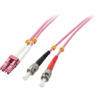 Lindy 46353 Glasvezel Optische vezel Aansluitkabel 5.00 m Meerdere kleuren [2x LC - 2x ST] 50/125 µ Multimode OM4