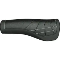 Herrmans line dd36 - ergonomisch verstelbaar fiets handvat (125mm) - zwart/grijs