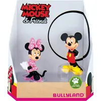 BULLYLAND 15083 – Speelfiguren Disney Mickey & Minnie – levensecht en detailrijk vormgegeven – ideaal als taartfiguur, verzamelobject of vrolijk cadeautje voor kinderen vanaf 3 jaar