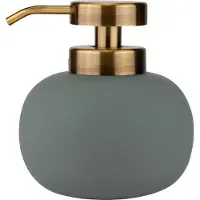 Mette Ditmer Lotus zeepdispenser laag Frost green