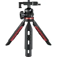 Hama Tafelstatief 1/4 inch Werkhoogte: 16 - 19 cm Zwart Kogelkop, Waterpas, Incl. smartphonehouder