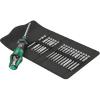 Wera Kompakt Turbo 1 05057482001 Bitset 18-delig 1/4 (6,3 mm) Incl. bithouder en schroevendraaier, Incl. momentadapter, Snelle wisselhouder, Koppelbaar