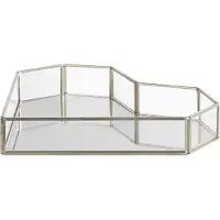 Beliani PONTIVY - Dienblad - Zilver - Glas