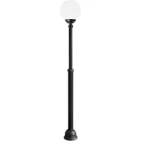 LCD Lantaarnpaal 1143, 1-lamp, zwart/wit 1143, zwart, Aluminium, Antiek