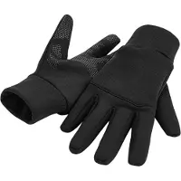 Beechfield Softshell Sporthandschoenen voor volwassenen van Unisex (Zwart)