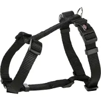 Trixie hondentuig premium h-tuig zwart 75-120x2,5 cm