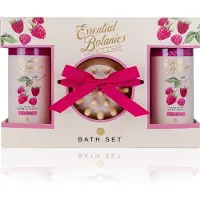 Accentra Badeset ESSENTIAL BOTANICS - FRUITS in Geschenkbox, inkl. 200ml Schaumbad, 260g Badesalz, Massagebür
