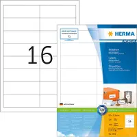 Herma PREMIUM etiketten, A4, 97 x 33,8 mm, wit, permanent hechtend